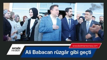 Ali Babacan r&uuml;zg&acirc;r gibi ge&ccedil;ti
