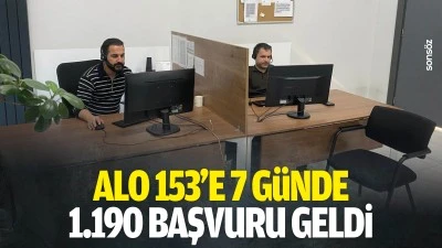 Alo 153&rsquo;e 7 g&uuml;nde 1.190 başvuru geldi