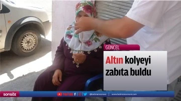 Altın kolyeyi zabıta buldu
