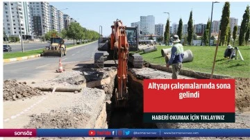 Altyapı &ccedil;alışmalarında sona gelindi