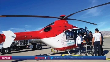 Ambulans helikopter B&uuml;şra bebek i&ccedil;in havalandı