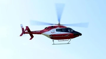 Ambulans helikopter Demhat i&ccedil;in havalandı