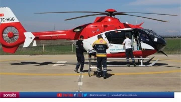 Ambulans helikopter epilepsi n&ouml;beti ge&ccedil;iren &ccedil;ocuk i&ccedil;in havalandı