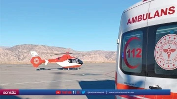 Ambulans helikopter kalp hastası için havalandı