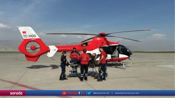 Ambulans helikopter kalp rahatsızlığı yaşayan hasta i&ccedil;in havalandı