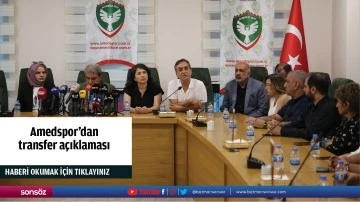 Amedspor&rsquo;dan transfer a&ccedil;ıklaması
