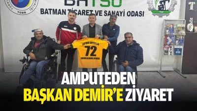Amputeden Başkan Demir&rsquo;e ziyaret