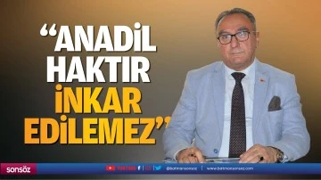 &ldquo;Anadil haktır, inkar edilemez&rdquo;