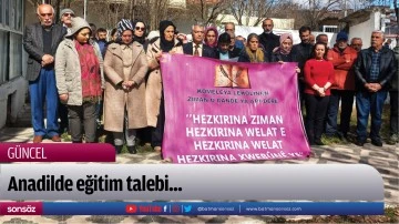 Anadilde eğitim talebi...