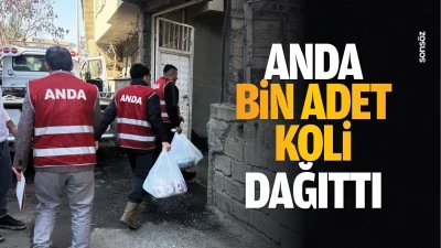 Anda, bin adet koli dağıttı