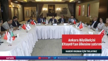 Ankara B&uuml;y&uuml;kel&ccedil;isi Eltayeb'tan &uuml;lkesine yatırım &ccedil;ağrısı
