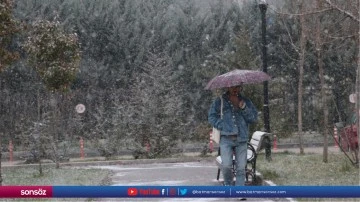 Ankara'nın bazı kesimlerinde kar yağışı etkili oldu