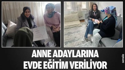 Anne adaylarına evde eğitim veriliyor