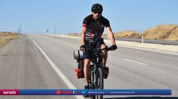 Antalya'dan Şanlıurfa'ya pedal &ccedil;evirdi