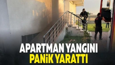 Apartman yangını panik yarattı