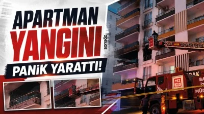 Apartman yangını panik yarattı!