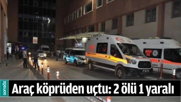 Ara&ccedil; k&ouml;pr&uuml;den u&ccedil;tu: 2 &ouml;l&uuml; 1 yaralı