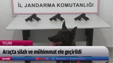 Ara&ccedil;ta silah ve m&uuml;himmat ele ge&ccedil;irildi