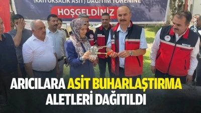 Arıcılara asit buharlaştırma aletleri dağıtıldı