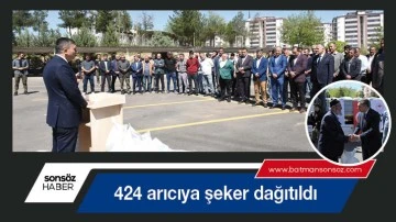 Arıcılara şeker dağıtıldı