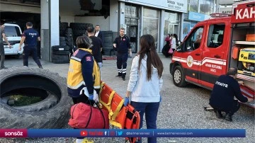 Asans&ouml;r boşluğuna d&uuml;şen kişi yaralandı