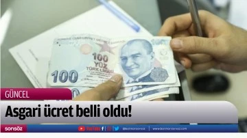 Asgari &uuml;cret belli oldu!