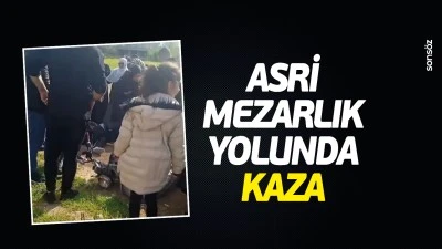 Asri Mezarlık yolunda kaza