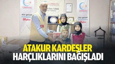 Atakur kardeşler, har&ccedil;lıklarını bağışladı
