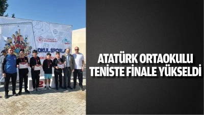 Atat&uuml;rk Ortaokulu teniste finale y&uuml;kseldi