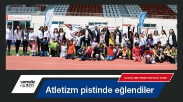 Atletizm pistinde eğlendiler