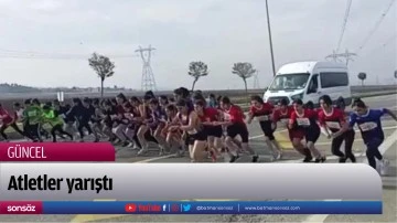 Atletler yarıştı