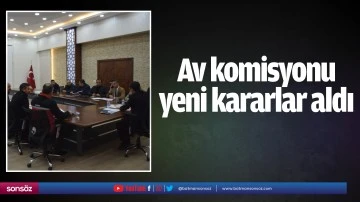 Av komisyonu yeni kararlar aldı