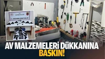 Av malzemeleri d&uuml;kkanına baskın!