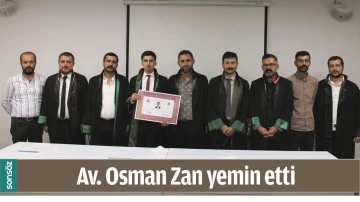 AV. OSMAN ZAN YEMİN ETTİ