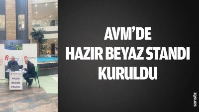 AVM&rsquo;de hazır beyaz standı kuruldu