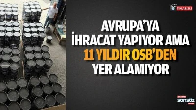 Avrupa&rsquo;ya ihracat yapıyor ama 11 yıldır OSB&rsquo;den yer alamıyor