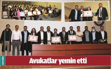 AVUKATLAR YEMİN ETTİ