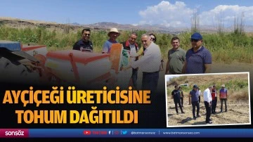 Ay&ccedil;i&ccedil;eği &uuml;reticisine tohum dağıtıldı