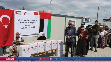 BAE'den Adıyaman'da ihtiya&ccedil; sahibi ailelere gıda yardımı
