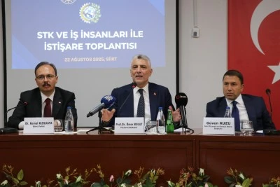 Bakan Bolat, Siirt'te "STK ve İş İnsanlarıyla İstişare Toplantısı"nda konuştu