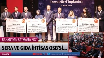 Bakan&rsquo;dan Batman'a s&ouml;z
