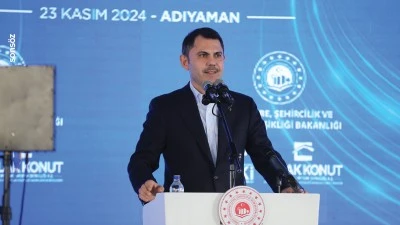 Bakan Kurum, Adıyaman'da temel atma t&ouml;reninde konuştu