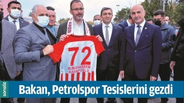 BAKAN, PETROLSPOR TESİSLERİNİ GEZDİ