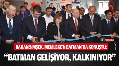 Bakan Şimşek, memleketi Batman&rsquo;da konuştu