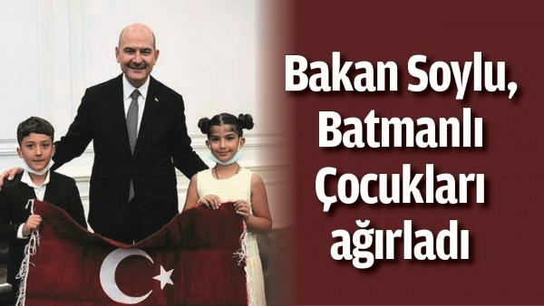 BAKAN SOYLU, BATMANLI &Ccedil;OCUKLARI AĞIRLADI