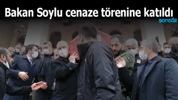 BAKAN SOYLU CENAZE T&Ouml;RENİNE KATILDI 