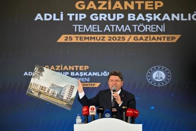 Bakan Tun&ccedil;, Gaziantep Adli Tıp Grup Başkanlığı binası temel atma t&ouml;reninde konuştu