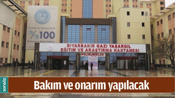 BAKIM VE ONARIM YAPILACAK