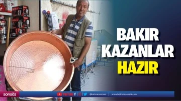 Bakır kazanlar hazır