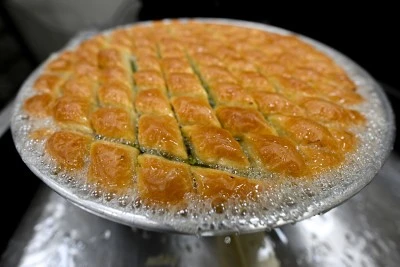 Baklavacılarda bayram telaşı başladı